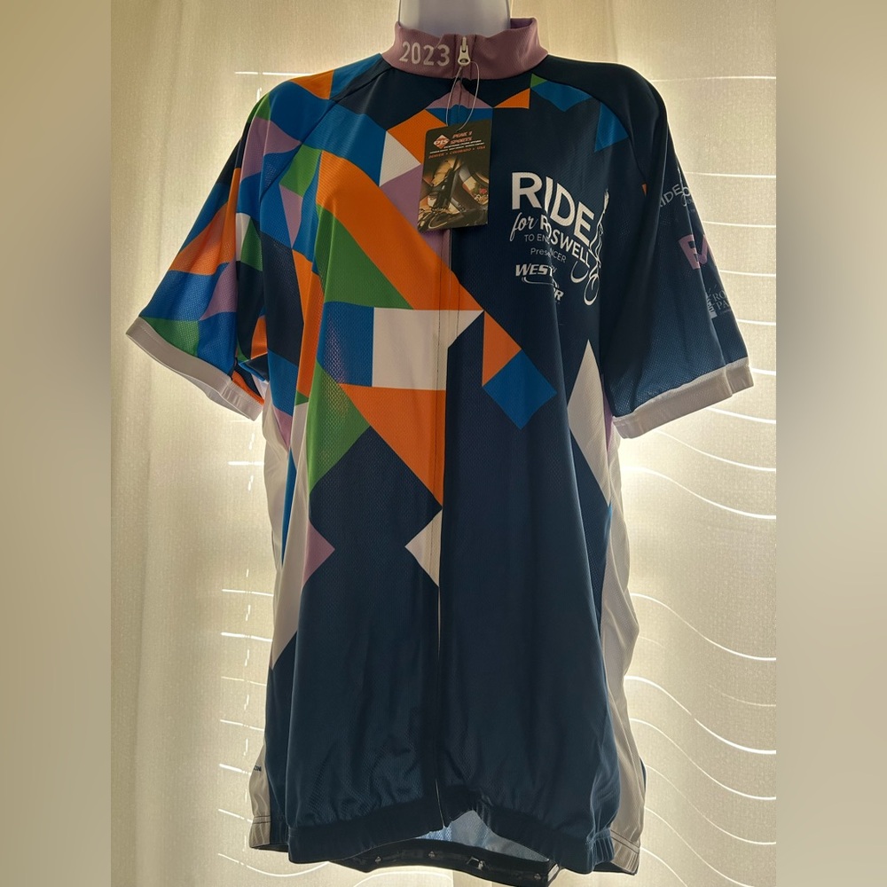 Colorful Geometric Unisex Cycling Shirt